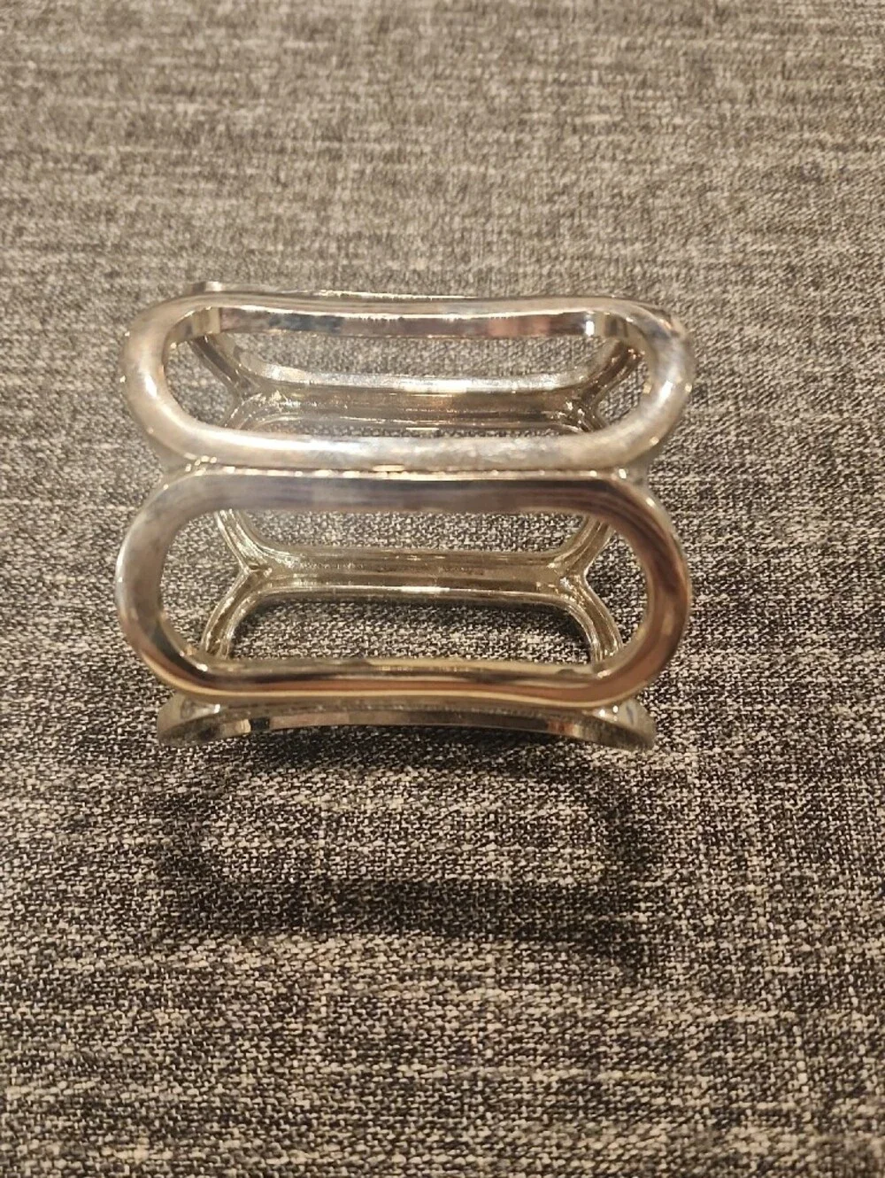 Silver Tone Hinge Bangle